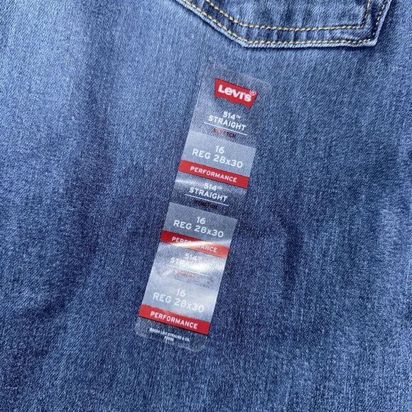 Levi’s 514 Straight Boys Size 16 Regular 28x30 Jeans- New With Tags - Picture 2 of 11